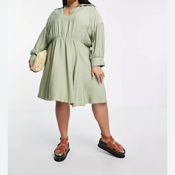 ASOS Curve Dresses & Skirts - ASOS Design Curve Light Green skater dress Sz 20